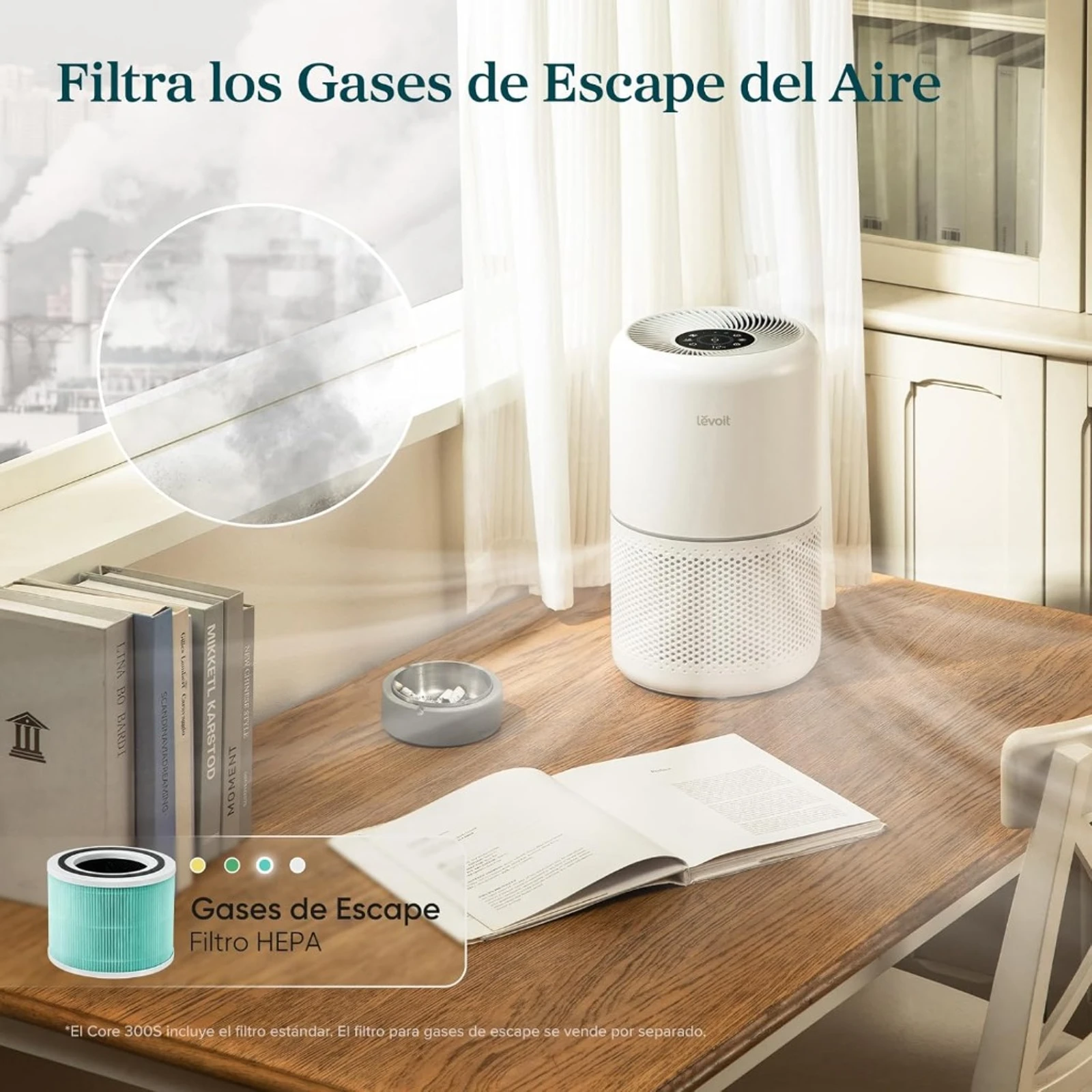 Filtro de Toxinas: Elimina humos y gases de ciudad
