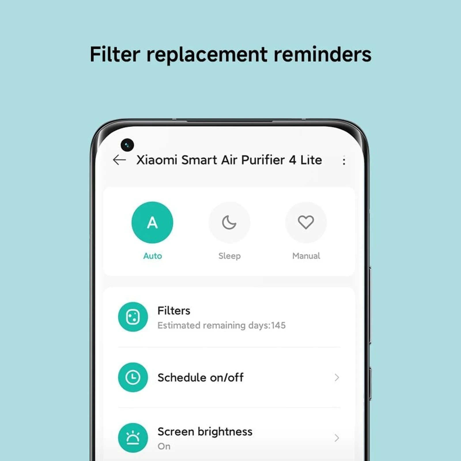 Control inteligente y recordatorio de filtros desde la App